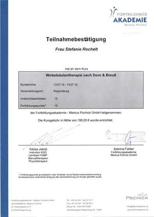 Wirbeltherapie nach Dorn & Breuß